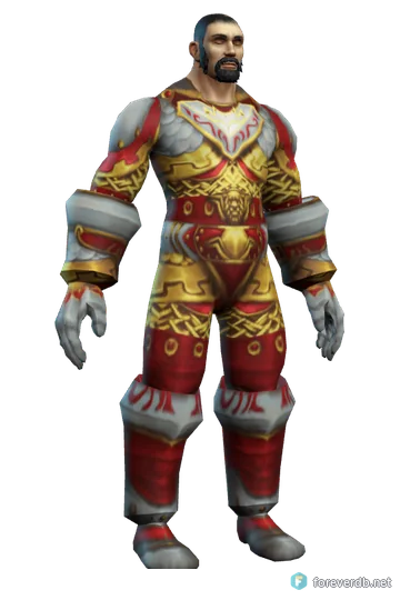 Dawnstalker Armor worn by a human male, rendered from the Forever client