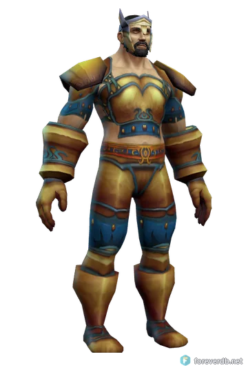 Blessed Plate worn by a human male, rendered from the Forever client
