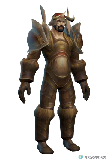 Champion's Wildhide worn by a human male, rendered from the Forever client