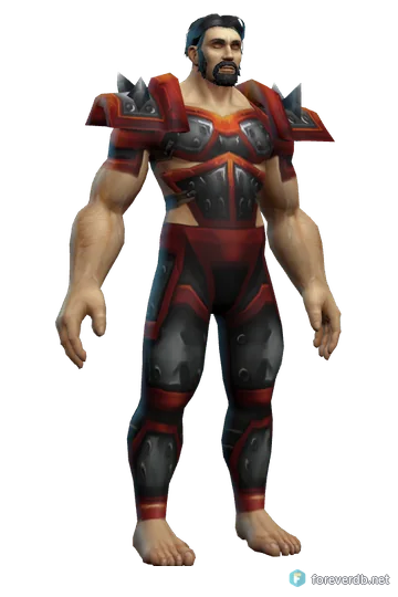 The Darksoul worn by a human male, rendered from the Forever client