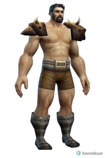 The Highlander's Determination worn by a human male, rendered from the Forever client