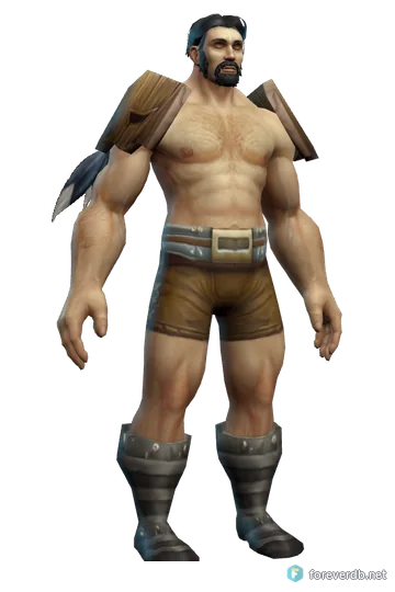 The Highlander's Fortitude worn by a human male, rendered from the Forever client