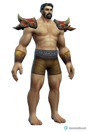 Confessor's Raiment worn by a human male, rendered from the Forever client