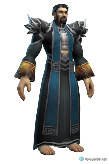 Demoniac's Threads worn by a human male, rendered from the Forever client
