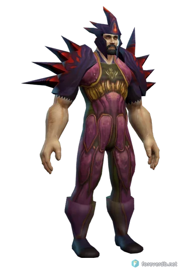 Striker's Garb worn by a human male, rendered from the Forever client