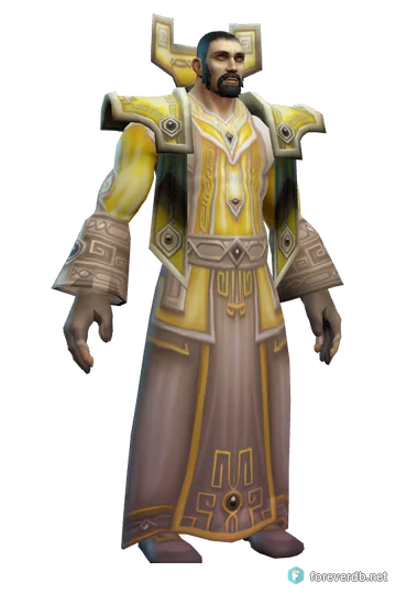 Vestments of the Virtuous worn by a human male, rendered from the Forever client