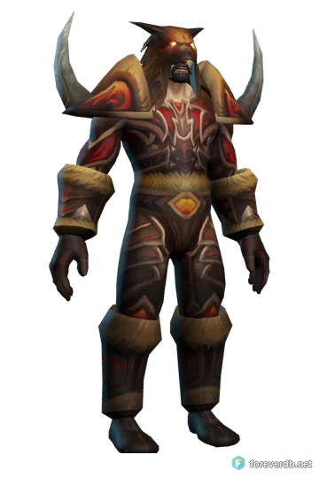 Beastmaster Armor worn by a human male, rendered from the Forever client