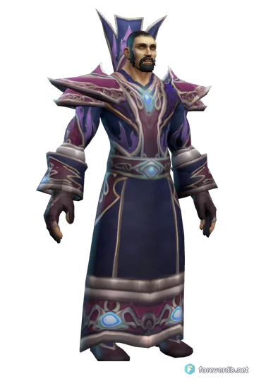 Sorcerer's Regalia worn by a human male, rendered from the Forever client