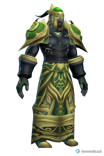Dreamwalker Raiment worn by a human male, rendered from the Forever client