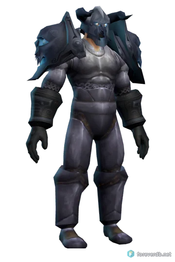 Dreadnaught's Battlegear worn by a human male, rendered from the Forever client