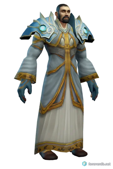 Vestments of Faith worn by a human male, rendered from the Forever client