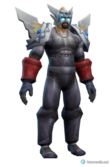 Redemption Armor worn by a human male, rendered from the Forever client