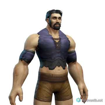 Thug Shirt worn by a human male, rendered from the Forever client
