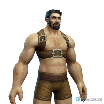 Grizzly Jerkin worn by a human male, rendered from the Forever client