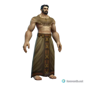 Ancestral Robe worn by a human male, rendered from the Forever client