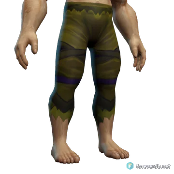 Cured Staghide Leggings worn by a human male, rendered from the Forever client