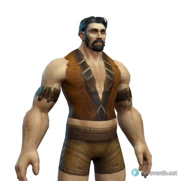 Dokebi Chestguard worn by a human male, rendered from the Forever client