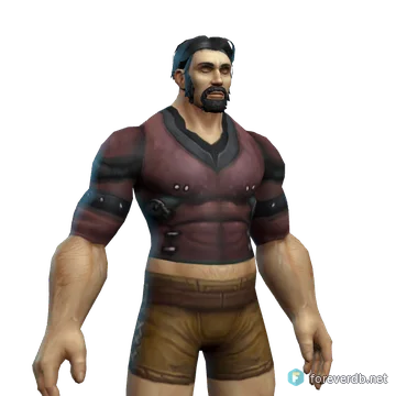 Bone-studded Leather worn by a human male, rendered from the Forever client