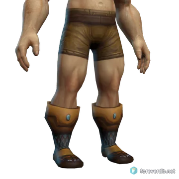 Fortified Boots worn by a human male, rendered from the Forever client