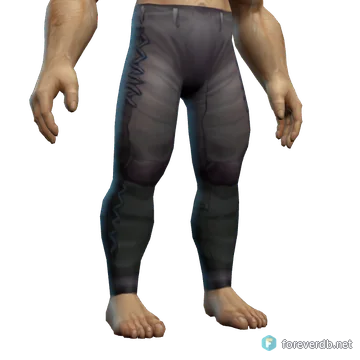 Inscribed Leather Pants worn by a human male, rendered from the Forever client