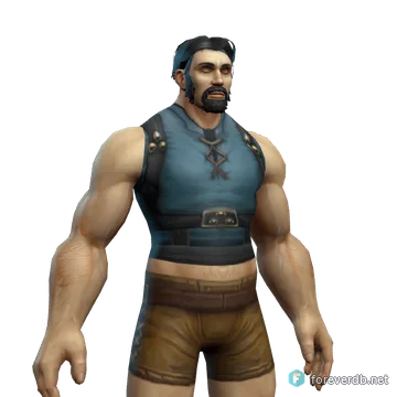 Mooncloth Vest worn by a human male, rendered from the Forever client