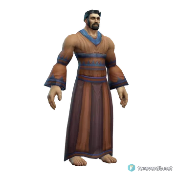 Robes of the Disgraced Thane worn by a human male, rendered from the Forever client