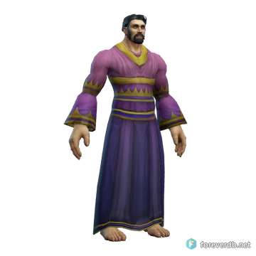 Chromatic Robe worn by a human male, rendered from the Forever client