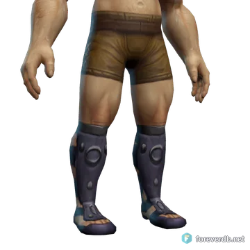 Warrior's Boots worn by a human male, rendered from the Forever client