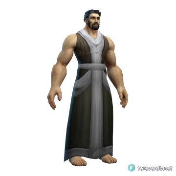 Plain Robe worn by a human male, rendered from the Forever client
