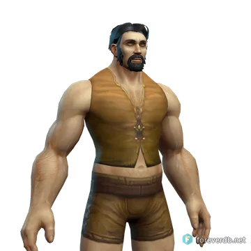 Brown Linen Vest worn by a human male, rendered from the Forever client