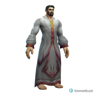 Scholarly Robes worn by a human male, rendered from the Forever client