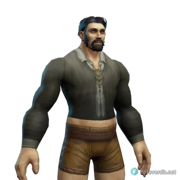 Common Gray Shirt worn by a human male, rendered from the Forever client