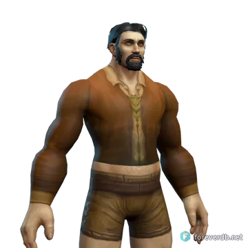 Brown Linen Shirt worn by a human male, rendered from the Forever client