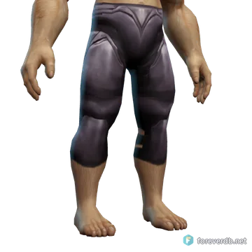 Chromite Legplates worn by a human male, rendered from the Forever client