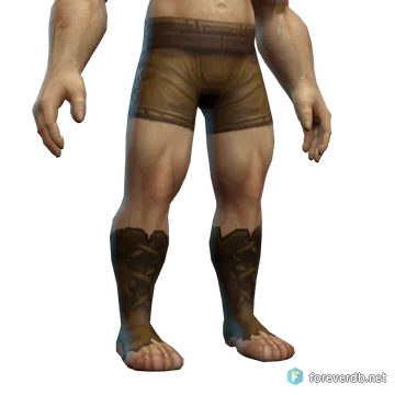 Dirty Leather Boots worn by a human male, rendered from the Forever client