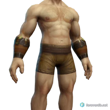 Dokebi Bracers worn by a human male, rendered from the Forever client