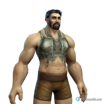 Sentry's Surcoat worn by a human male, rendered from the Forever client