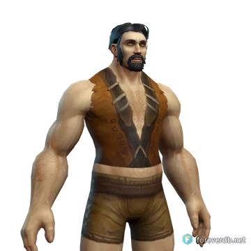 Barkshell Tunic worn by a human male, rendered from the Forever client