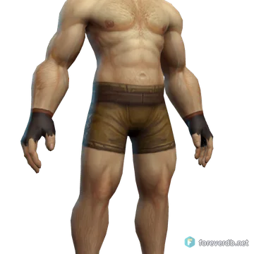 Frayed Gloves worn by a human male, rendered from the Forever client