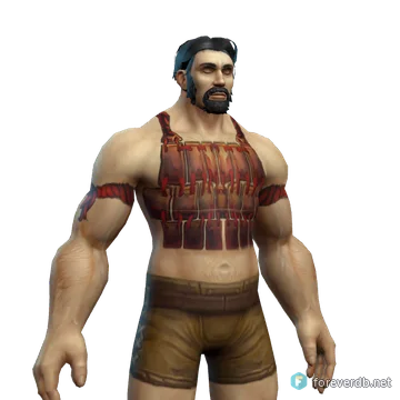 Ravager's Armor worn by a human male, rendered from the Forever client