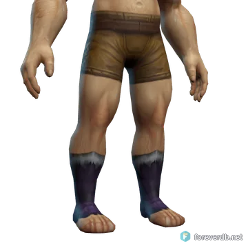 Barbaric Cloth Boots worn by a human male, rendered from the Forever client