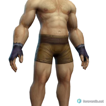 Barbaric Cloth Gloves worn by a human male, rendered from the Forever client