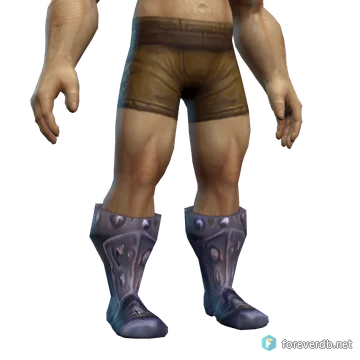 Steadfast Stompers worn by a human male, rendered from the Forever client