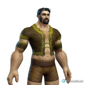Silksand Tunic worn by a human male, rendered from the Forever client