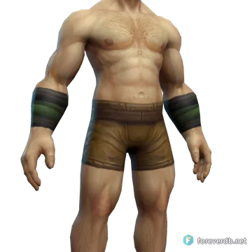 Forgotten Wraps worn by a human male, rendered from the Forever client
