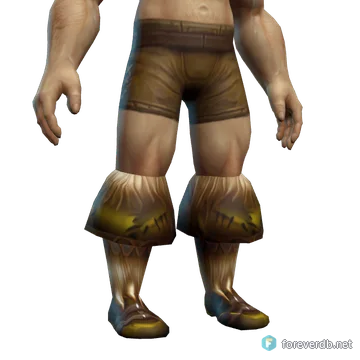 Bristlebark Boots worn by a human male, rendered from the Forever client