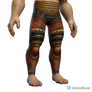 Warmonger's Leggings worn by a human male, rendered from the Forever client
