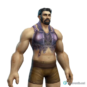 Steadfast Breastplate worn by a human male, rendered from the Forever client
