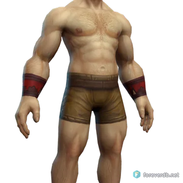 Crystalline Cuffs worn by a human male, rendered from the Forever client