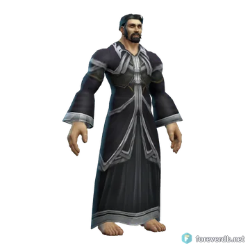 Robes of Arugal worn by a human male, rendered from the Forever client